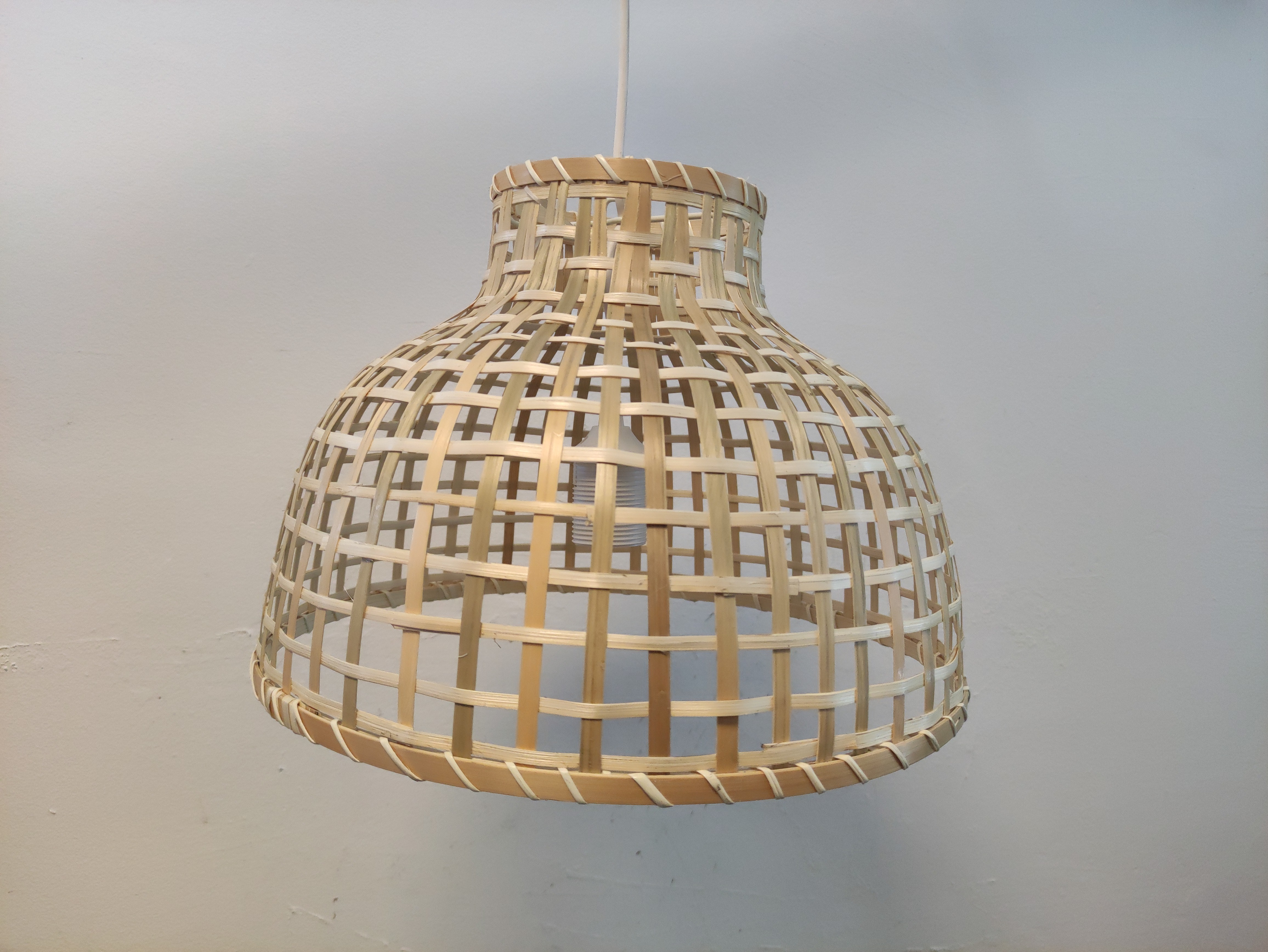 lampara techo bambu e27 alt 25 o35.5 7u